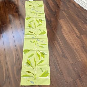 IKEA 100% Cotton 12”x57” Table Runner. Green Spring
